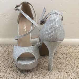 Silver Sparkly Pumps